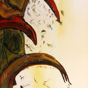 "Gesellschaftt 3" - from the series against the open society, Acrylic on canvas, 115x75 cm, 2017