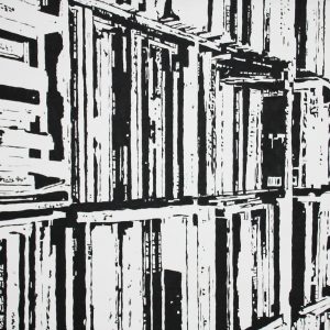 "Archiv 2" -acrylic on wood, 61 x 122 cm, 2019