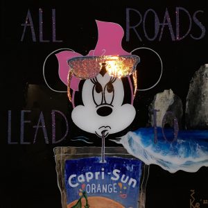 "All ROADS LEAD TO CAPRI" - Mixed Media auf Leinwand, 80x80 cm,  2022