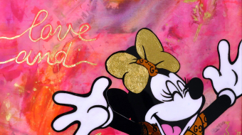 "i believe in love and Gucci" - Mixed Media auf Leinwand, 50x50 cm,  2022