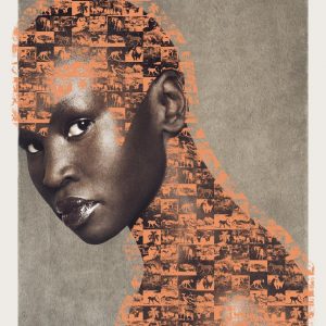 "Be brave 03" - analoge fotografierte images, auf leinwand in der größe 150 cm x 120 cm geprintet, auf keilrahmen bespannt und mit einem eichenfugenrahmen gerahmt, eine edition von jeweils 12 stück, 2022 - Preis per Anfrage