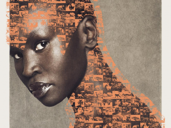 "Be brave 03" - analoge fotografierte images, auf leinwand in der größe 150 cm x 120 cm geprintet, auf keilrahmen bespannt und mit einem eichenfugenrahmen gerahmt, eine edition von jeweils 12 stück, 2022 - Preis per Anfrage