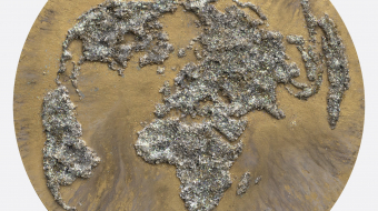 "The World II" - Mixed Media, Oil on Canvas, Dia. 120 cm, 2021