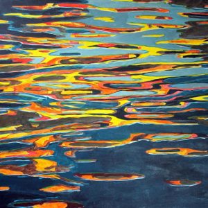 "Water Surface II" - Acrylic on Canvas, 70x90 cm, 2022