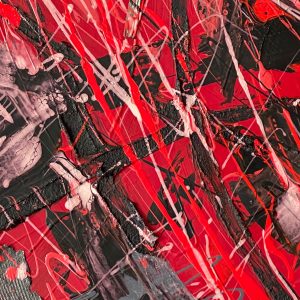 "Everything counts" - Acryl / Mixed Media auf Blattmetall, 50x70 cm, 2022