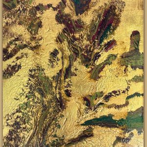 "Golden Forest" - Acryl / Mixed Media auf Blattmetall, 80x60 cm, 2019