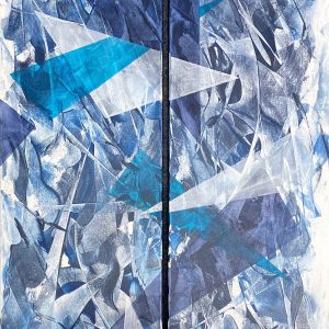 "Broken Mirror" - Acryl auf Leinwand, Pinsel, 30x100 cm, 2019