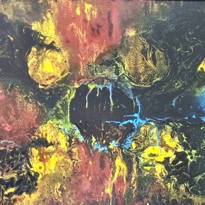 "Black Lady" - Mixed Media Acrylic on canvas, framed, 180x120 cm, 2022
