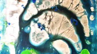 Collection "Enjoy you life" N5 - Mixed Media, Acrylic on Canva, framed, 100x100 cm