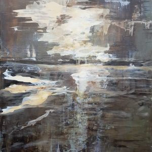 "Night by the water" - 100 x 120 cm, Acrylic on canvas, 2022