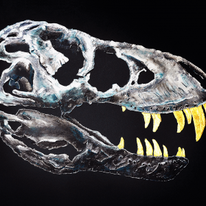 "Tyrannosaurus Gold" - Acryl auf Leinwand, 130x195 cm, 2022