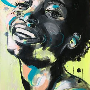 "Was soll´s 1.2“ - Mixed Media (Acryl, Oil chalk and screenprint collages on canvas, 140x75cm, 2020