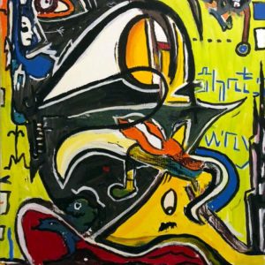 "Mister Penguin" - Mixed Media auf Leinwand, 60x50 cm, 2018