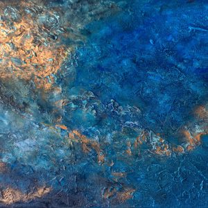 "Supercluster" - Mixed Media auf Leinwand, 70x90 cm