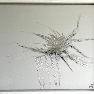 "Abstrakte Struktur 1" - Mixed Media auf Leinwand, 50x60 cm, 2022