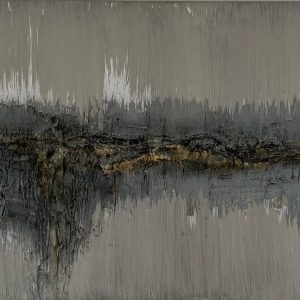 "Mineralstruktur" - Mixed Media auf Leinwand, 77x100 cm, 2022