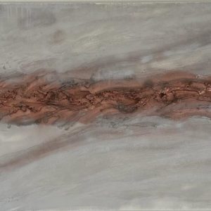 "Abendröte Topas" - Mixed Media auf Leinwand, 80x140 cm, 2022