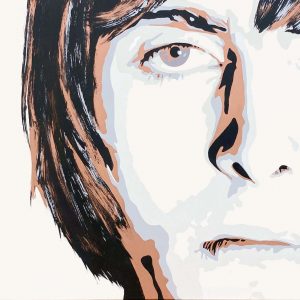 "Liam Gallagher" - Acryl auf Leinwand, 85x210 cm, 2023