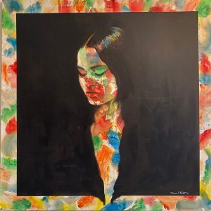 "Dark Square" - Mixed-Media on Canvas, 100x100 cm