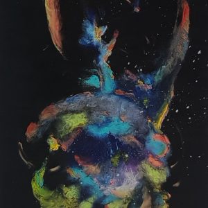 „Wolkenmensch“ - Acrylic on canvas, 120x60 cm, 2021