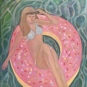 "Drift" - Öl auf Leinwand, 100x100 cm, 2023"Risk-Consious" - Öl auf Leinwand, 100x100 cm, 2023