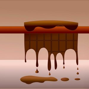 "Chocolat chaud - hommage à Dali"- Digital art with iPad, printed on canvas by inkjet 9 colors, finish vernis, mounted on wooden slats, protective bal, 72x71 cm, 2019