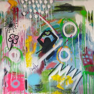 "changes for the better" - Mixed-Media auf Leinwand, 100x120 cm, 2023