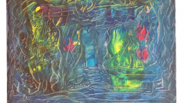 „Living silence“ -  Acryl auf Leinwand, 50x70 cm, 2021