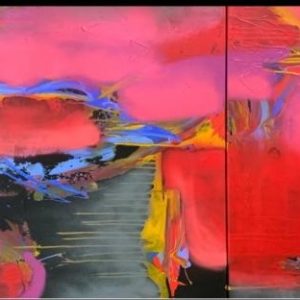 "Nature II" - Acryl auf Leinwand, Dyptichon, 100x100 cm und 100x80 cm, 2022