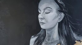 "Breathe" - Mixed-Media auf Leinwand, 120x92 cm, 2022