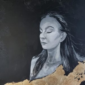"Breathe" - Mixed media on canvas, 120x92 cm, 2022