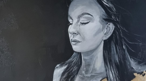 "Breathe" - Mixed media on canvas, 120x92 cm, 2022