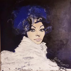 "Sophia Loren" - Mixed media on canvas, 70x700 cm, 2023