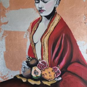 "Frida Kahlo" - Mixed media on canvas, 120x70 cm, 2023